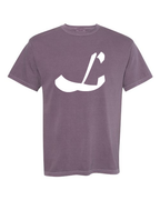 Alphabet L T-Shirt 9 inch calligraphy White ink, Wine