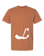 Alphabet L T-Shirt 9 inch calligraphy White ink, Yam