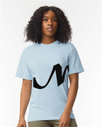 Alphabet N T-Shirt 9 inch calligraphy Black ink, Hydrangea