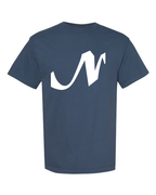 Alphabet N T-Shirt 9 inch calligraphy White ink, Midnight