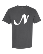Alphabet N T-Shirt 9 inch calligraphy White ink, Pepper