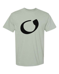 Alphabet O T-Shirt 9 inch calligraphy Black ink, Bay