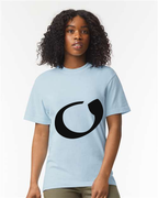 Alphabet O T-Shirt 9 inch calligraphy Black ink, Hydrangea