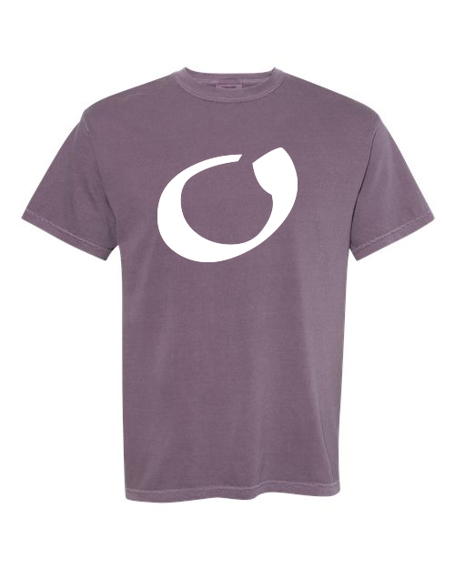 Alphabet O T-Shirt 9 inch calligraphy White ink, Wine