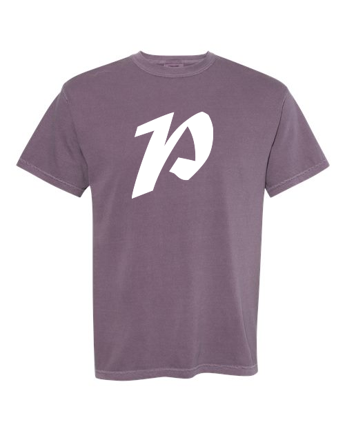 Alphabet P T-Shirt 9 inch calligraphy White ink, Wine