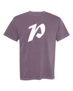 Alphabet P T-Shirt 9 inch calligraphy White ink, Wine