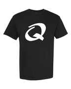 Alphabet Q T-Shirt 9 inch calligraphy White ink, Black