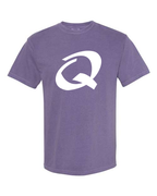 Alphabet Q T-Shirt 9 inch calligraphy White ink, Grape