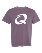 Alphabet Q T-Shirt 9 inch calligraphy White ink, Wine