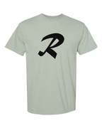 Alphabet R T-Shirt 9 inch calligraphy Black ink, Bay