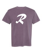 Alphabet R T-Shirt 9 inch calligraphy White ink, Wine