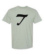 Alphabet T T-Shirt 9 inch calligraphy Black ink, Bay