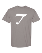 Alphabet T T-Shirt 9 inch calligraphy White ink, Grey
