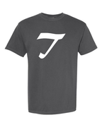 Alphabet T T-Shirt 9 inch calligraphy White ink, Pepper