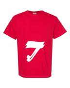 Alphabet T T-Shirt 9 inch calligraphy White ink, Red