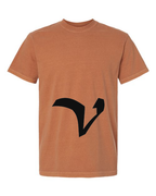 Alphabet V T-Shirt 9 inch calligraphy Black ink, Yam