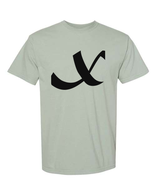 Alphabet X T-Shirt 9 inch calligraphy Black ink, Bay