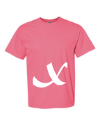 Alphabet X T-Shirt 9 inch calligraphy White ink, Crunchberry