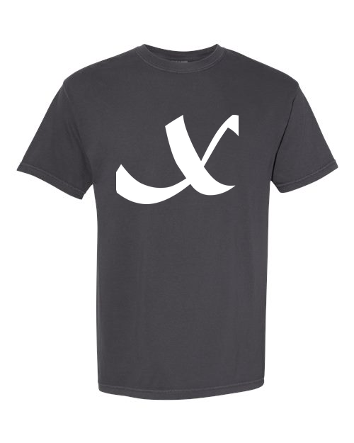 Alphabet X T-Shirt 9 inch calligraphy White ink, Graphite