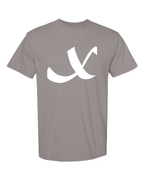 Alphabet X T-Shirt 9 inch calligraphy White ink, Grey