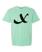 Alphabet X T-Shirt 9 inch calligraphy Black ink, Island Reef