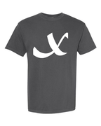 Alphabet X T-Shirt 9 inch calligraphy White ink, Pepper