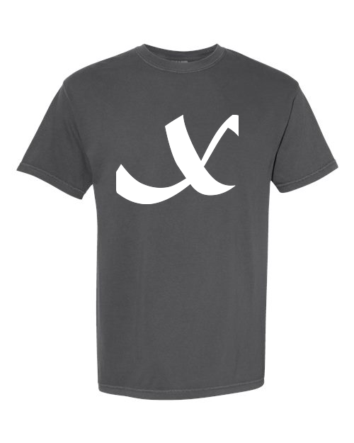 Alphabet X T-Shirt 9 inch calligraphy White ink, Pepper