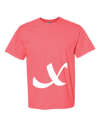 Alphabet X T-Shirt 9 inch calligraphy White ink, Watermelon