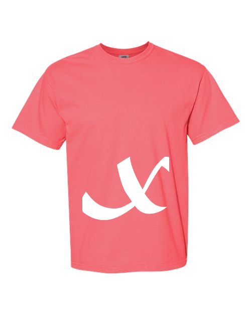 Alphabet X T-Shirt 9 inch calligraphy White ink, Watermelon