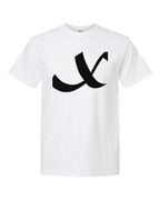 Alphabet X T-Shirt 9 inch calligraphy Black ink, White