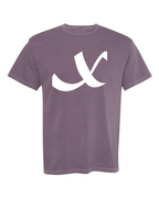 Alphabet X T-Shirt 9 inch calligraphy White ink, Wine