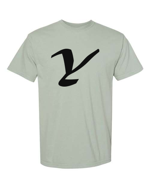 Alphabet Y T-Shirt 9 inch calligraphy Black ink, Bay