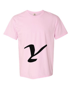 Alphabet Y T-Shirt 9 inch calligraphy Black ink, Blossom