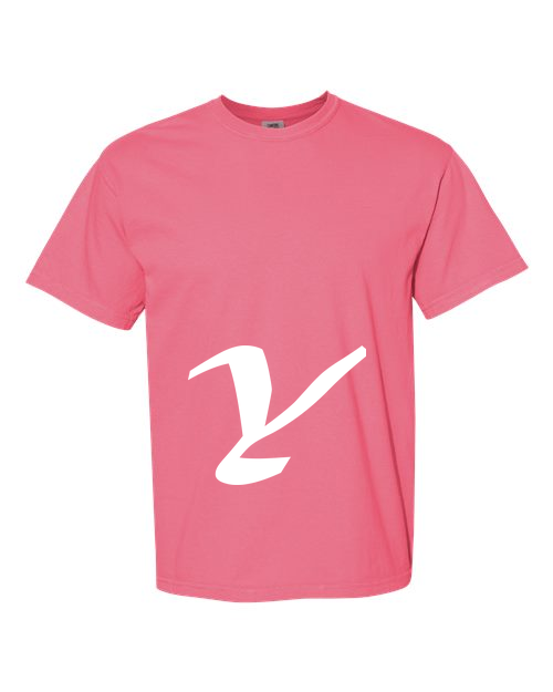 Alphabet Y T-Shirt 9 inch calligraphy White ink, Crunchberry