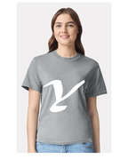 Alphabet Y T-Shirt 9 inch calligraphy White ink, Granite