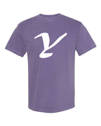 Alphabet Y T-Shirt 9 inch calligraphy White ink, Grape