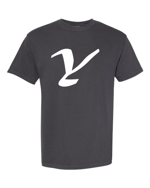Alphabet Y T-Shirt 9 inch calligraphy White ink, Graphite