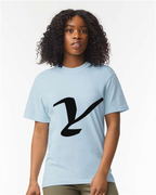 Alphabet Y T-Shirt 9 inch calligraphy Black ink, Hydrangea
