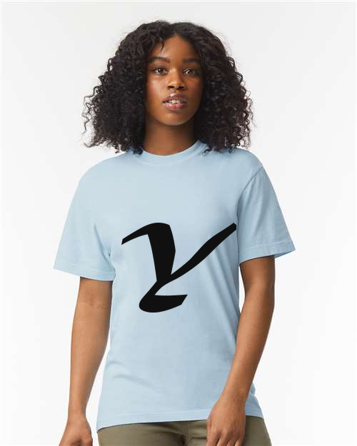 Alphabet Y T-Shirt 9 inch calligraphy Black ink, Hydrangea