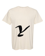 Alphabet Y T-Shirt 9 inch calligraphy Black ink, Ivory