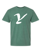 Alphabet Y T-Shirt 9 inch calligraphy White ink, Light Green
