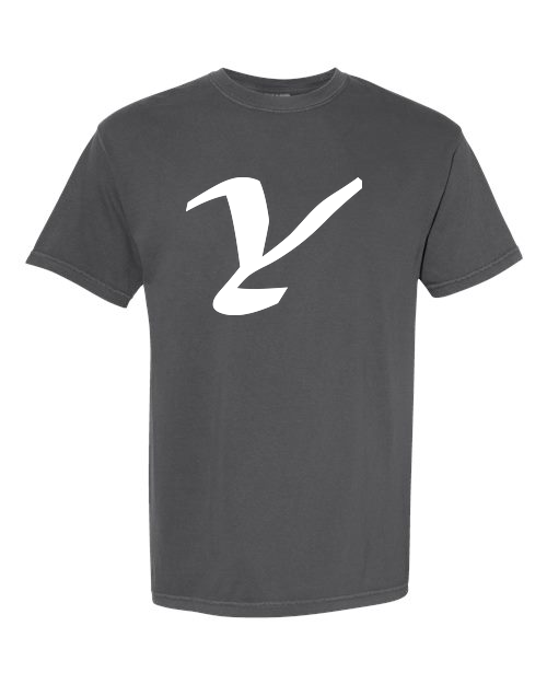 Alphabet Y T-Shirt 9 inch calligraphy White ink, Pepper