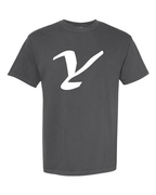 Alphabet Y T-Shirt 9 inch calligraphy White ink, Pepper