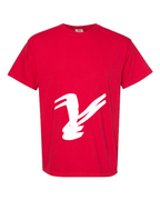 Alphabet Y T-Shirt 9 inch calligraphy White ink, Red