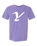 Alphabet Y T-Shirt 9 inch calligraphy White ink, Violet