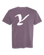Alphabet Y T-Shirt 9 inch calligraphy White ink, Wine
