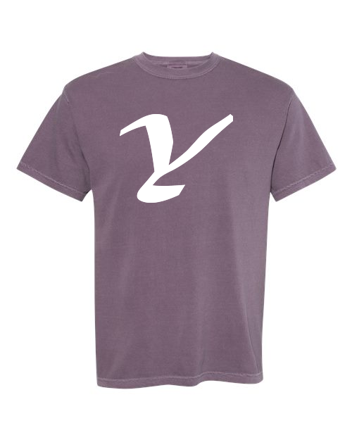 Alphabet Y T-Shirt 9 inch calligraphy White ink, Wine