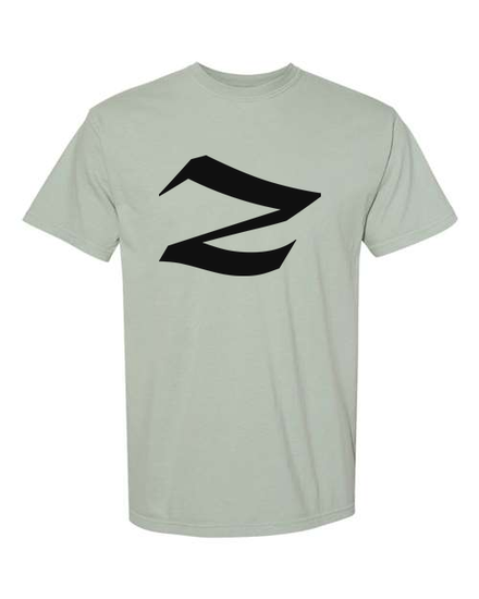 Alphabet Z T-Shirt 9 inch calligraphy Black ink, Bay