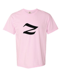 Alphabet Z T-Shirt 9 inch calligraphy Black ink, Blossom