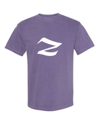 Alphabet Z T-Shirt 9 inch calligraphy White ink, Grape